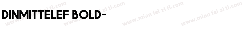 dinmittelef bold字体转换